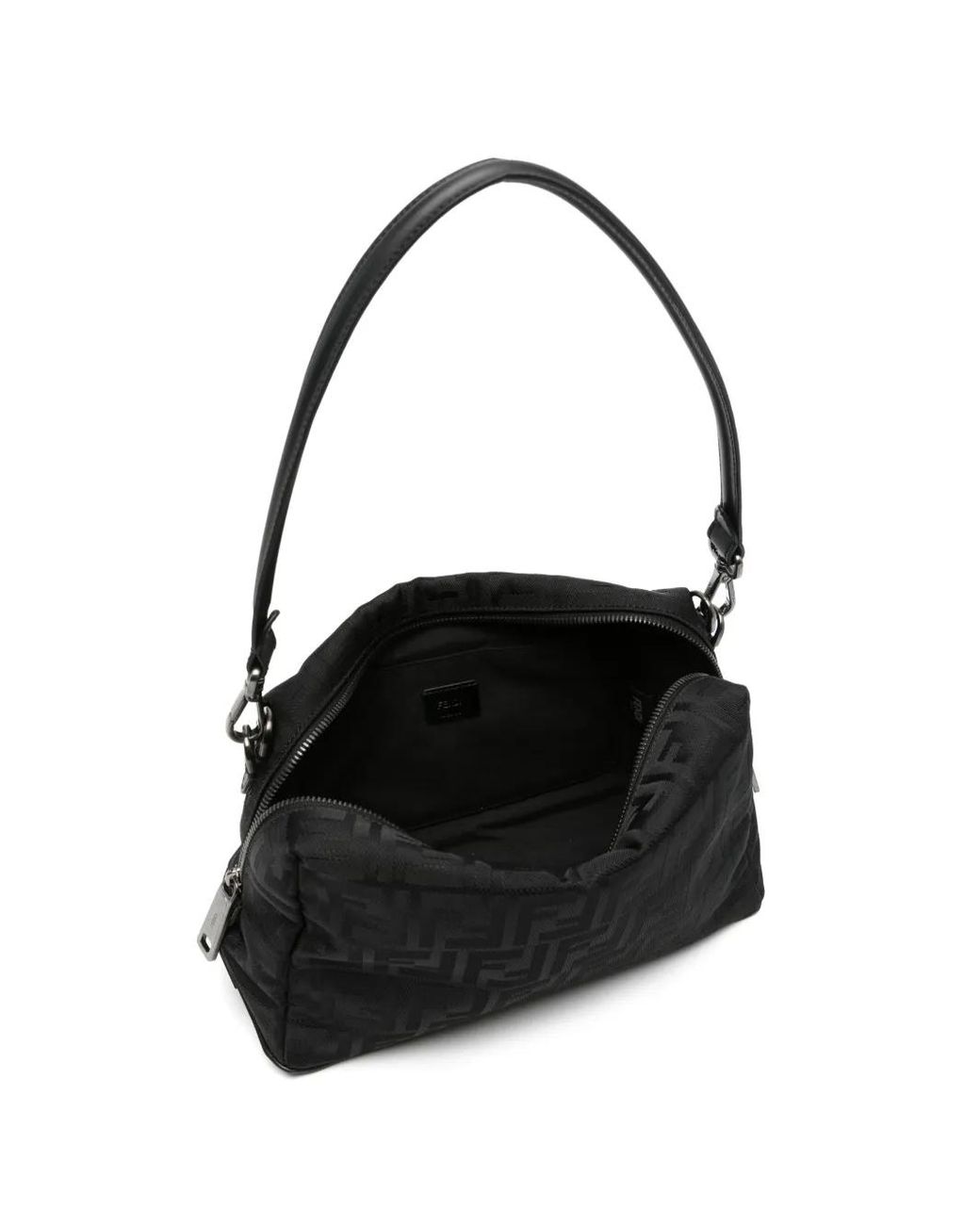 Fendi Black Pochette Lui Médium À Logo Ff Carré