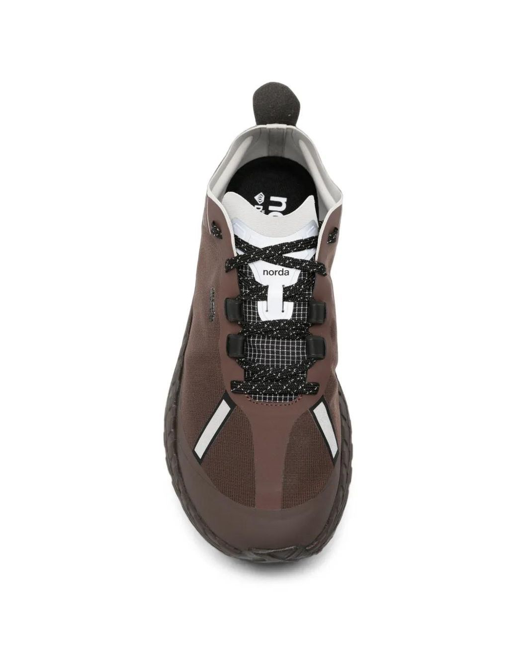Norda Brown Logo-Print Panelled Sneakers