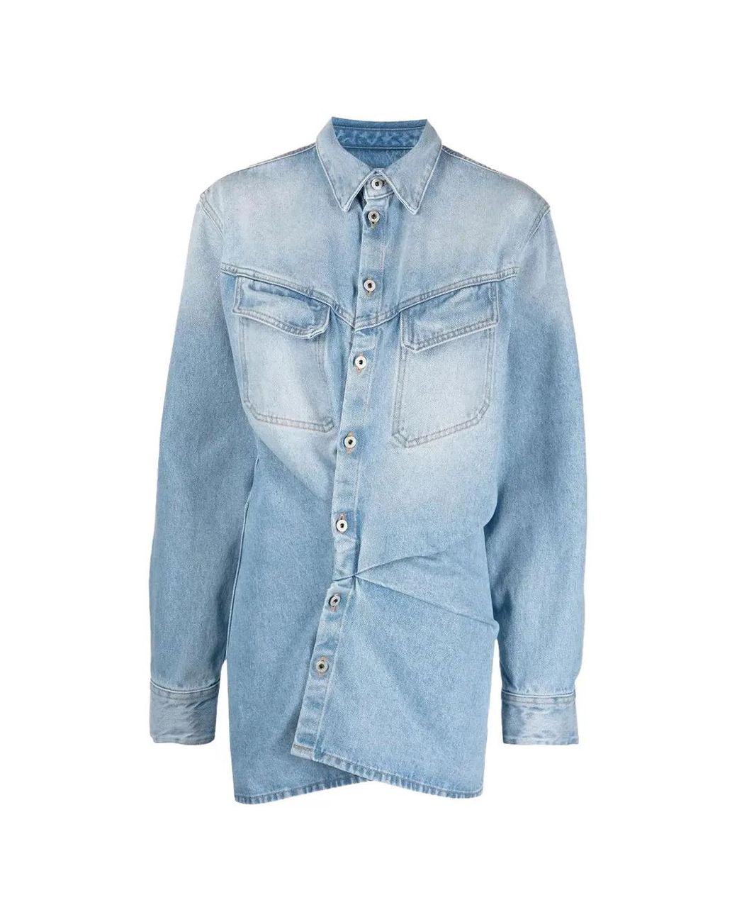 Off-White c/o Virgil Abloh Blue Toy Box Twisted Shirt