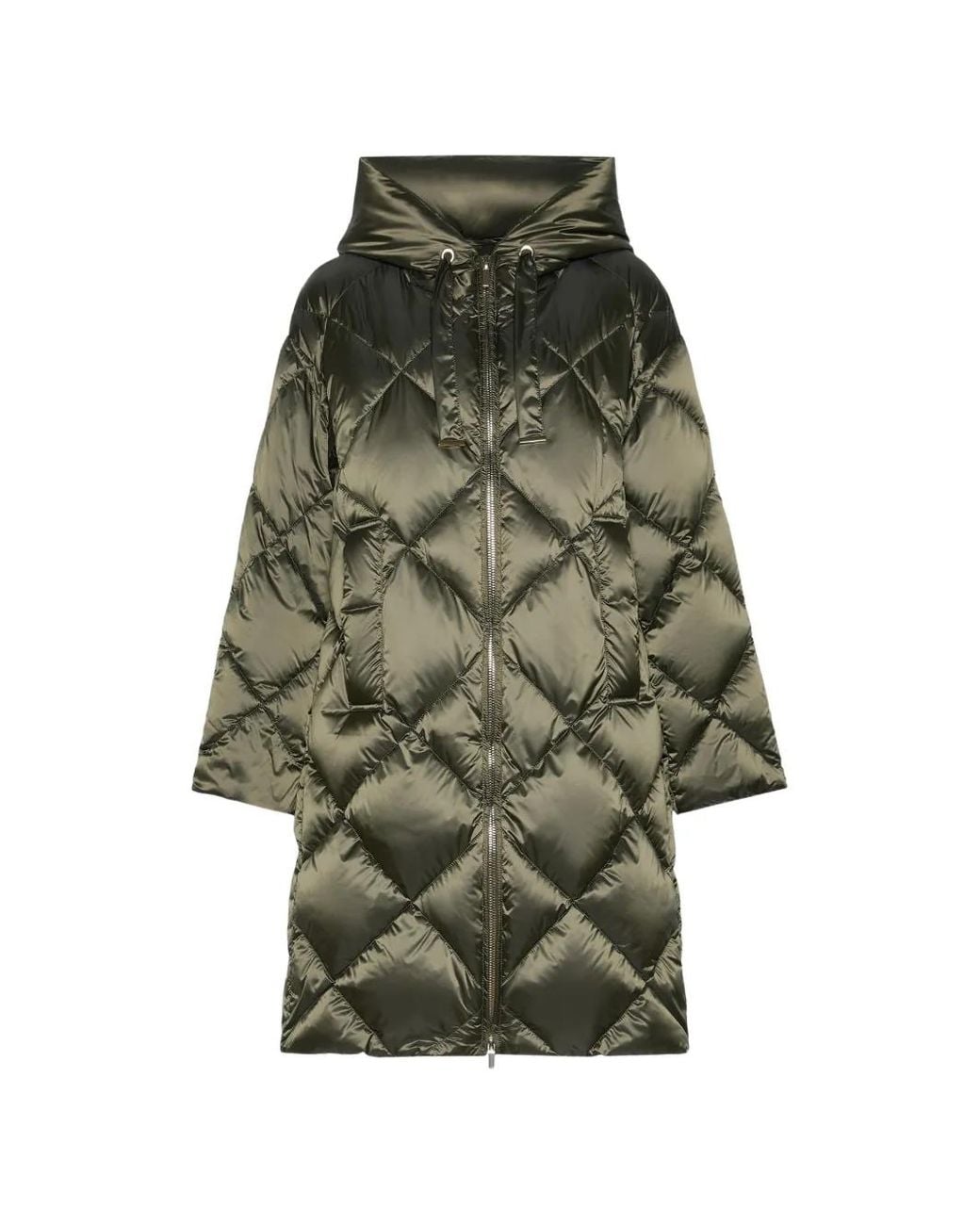 Max Mara Green Midi Puffer Jacket