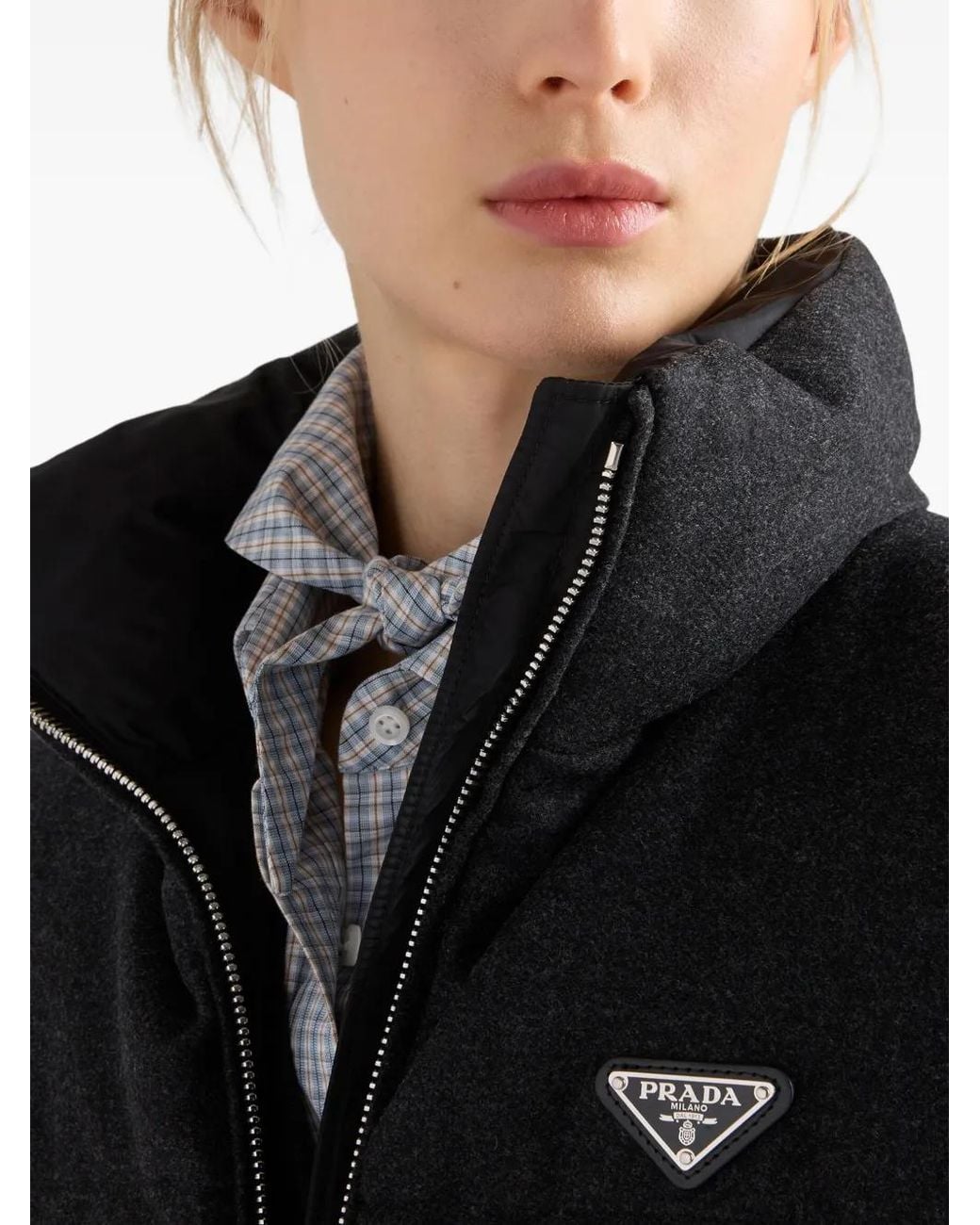 Prada Black Re-Wool Down Vest