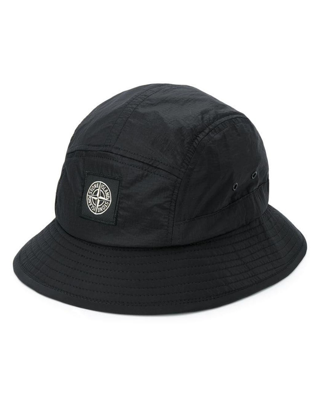 Bob à logo Stone Island pour homme en coloris Noir | Lyst