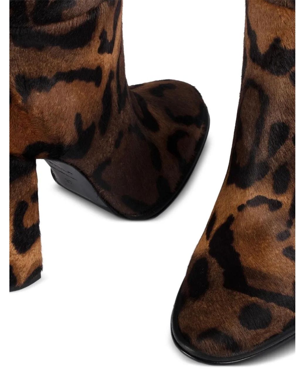 Le Silla Brown Elsa Pony-Effect Calfskin Boots