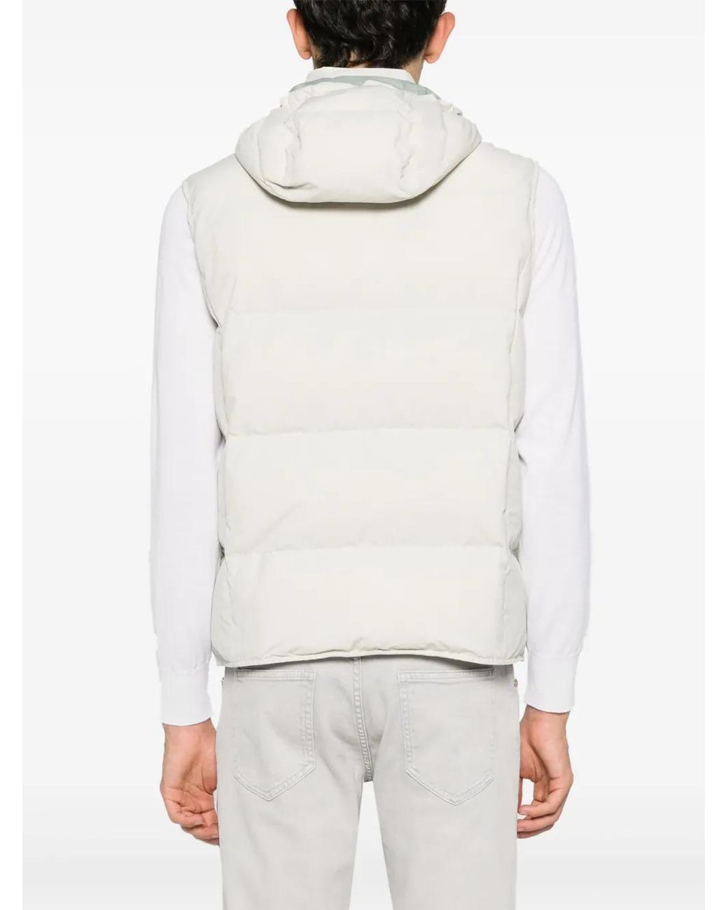 Chaleco Acolchado Con Capucha Eleventy de hombre de color White