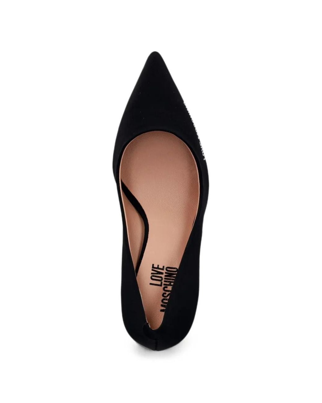Love Moschino Black Escarpins À Bout Pointu À Logo Imprimé