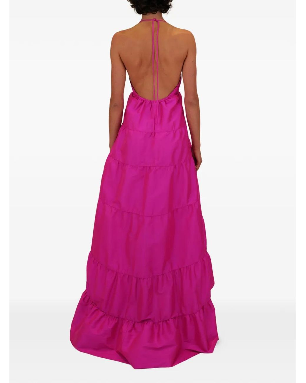 Azeeza Pink Kitty Olesia Tiered Maxi Dress