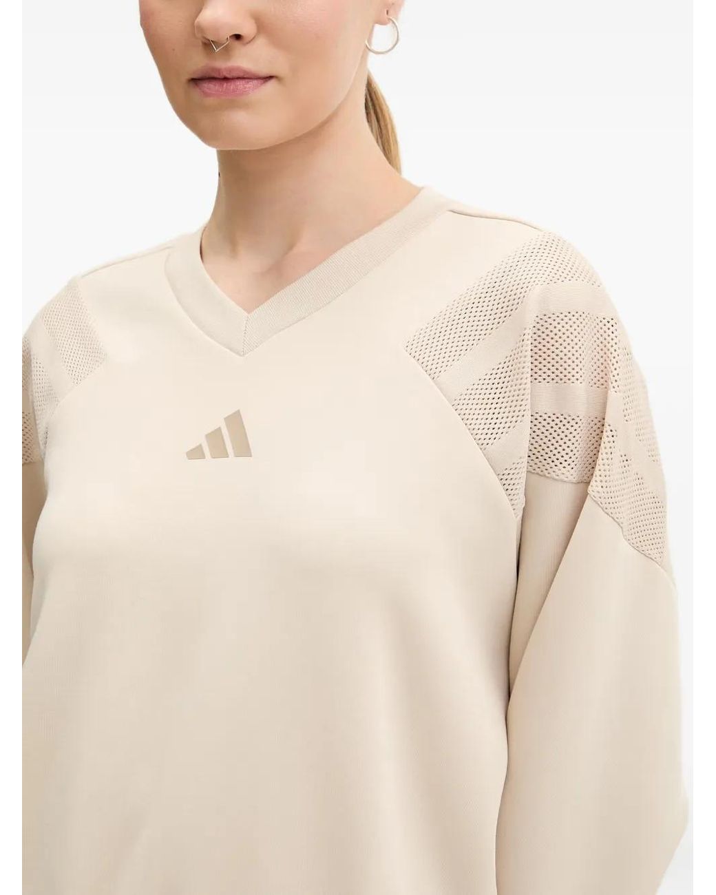 Adidas Natural Future Icons Mesh-Panel Sweatshirt