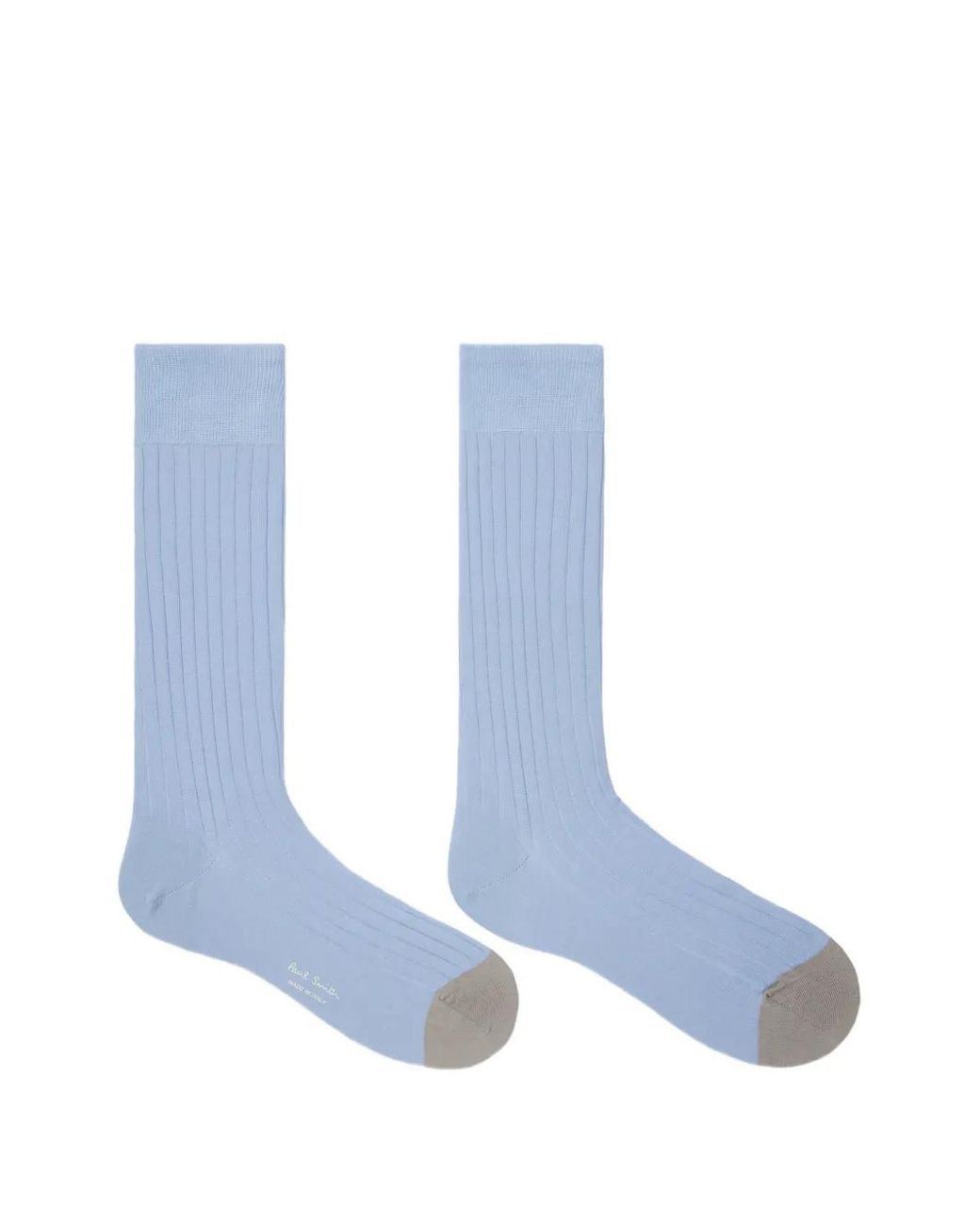 Paul Smith Blue Chaussettes En Maille À Design Côtelé for men