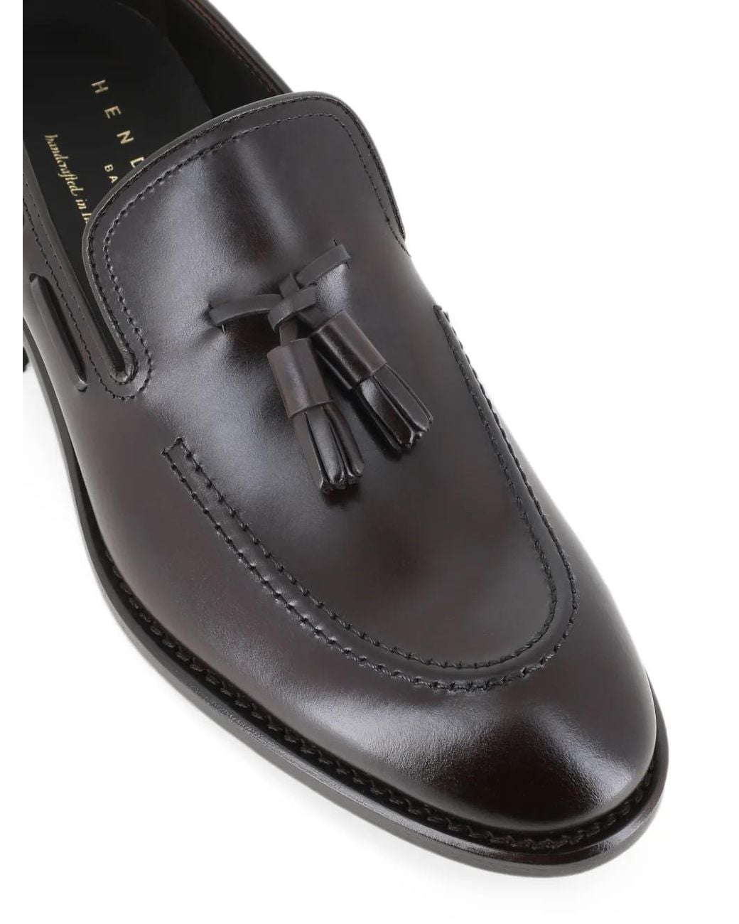 Henderson Gray Tassel Leather Loafers for men