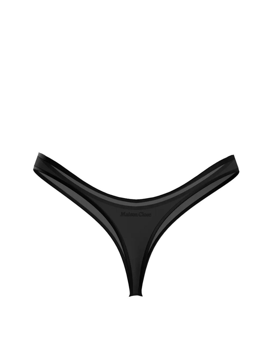Maison Close Black La Parisienne Thong