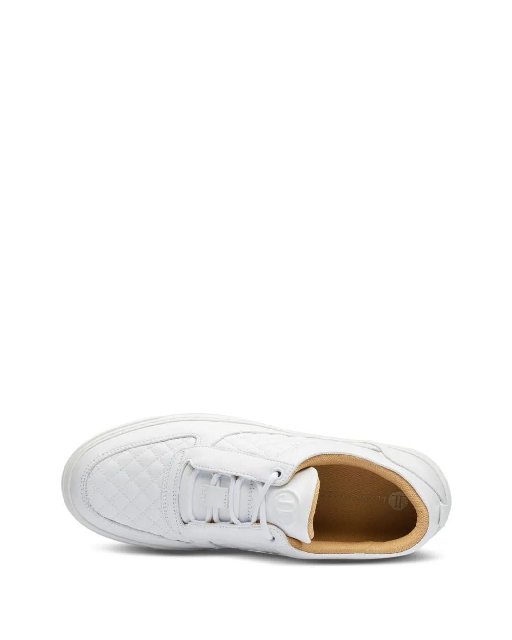 Leandro Lopes White Faísca Quilted-Pattern Sneakers