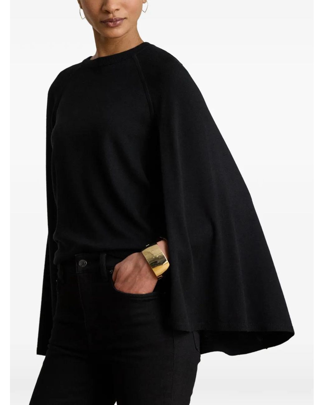 Ralph Lauren Black Pull À Design Superposé