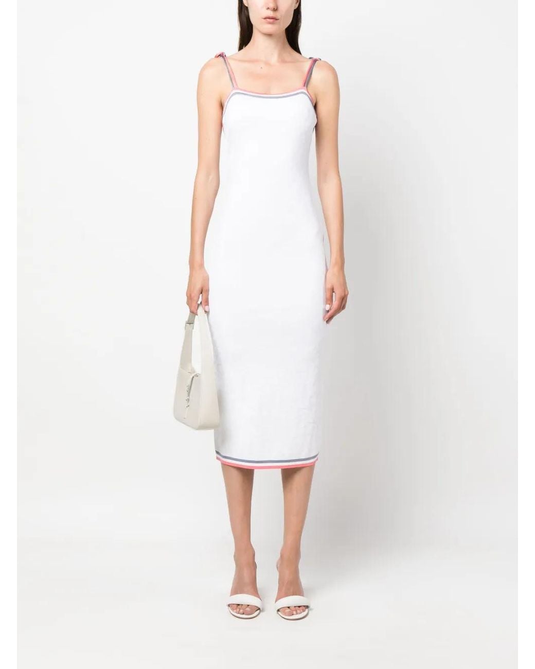 Fendi White Ff Midi Dress