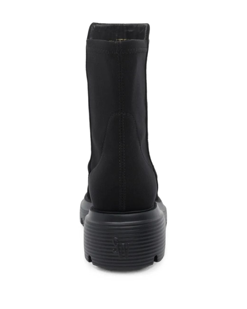 Stuart Weitzman Black Lug-Sole Ankle Boots