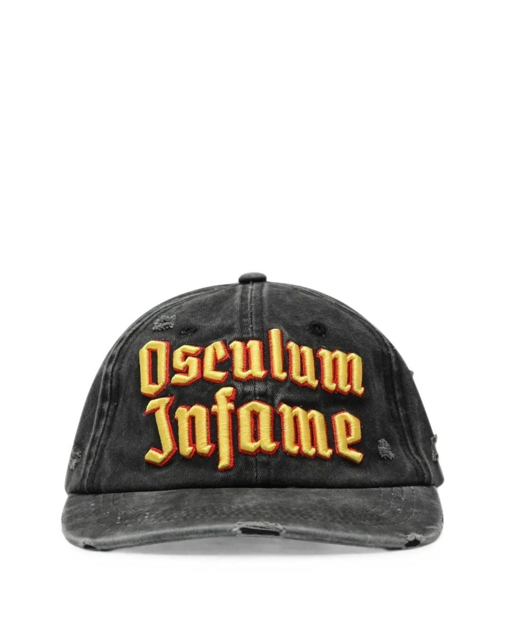 DAGGER Black Osculum Infame Distressed Baseball Cap for men