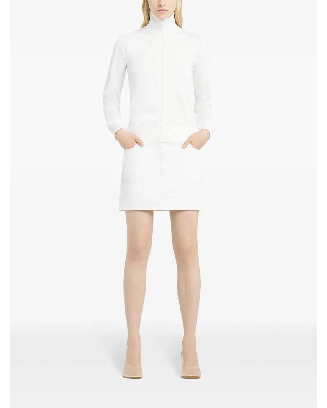 Courreges White Scuba-Jersey Jacket