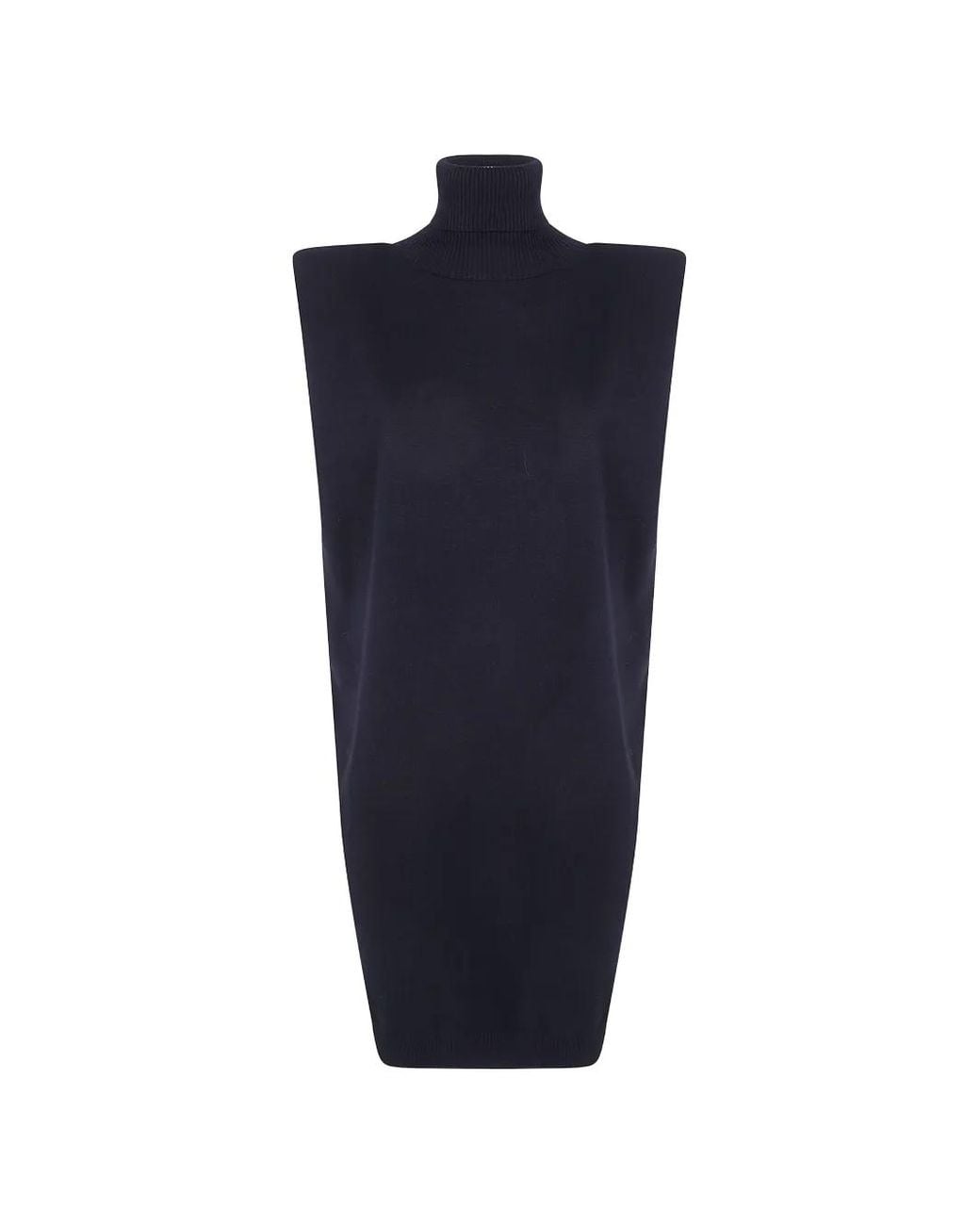 Twinset Blue Short Sleeveless Knit Dress