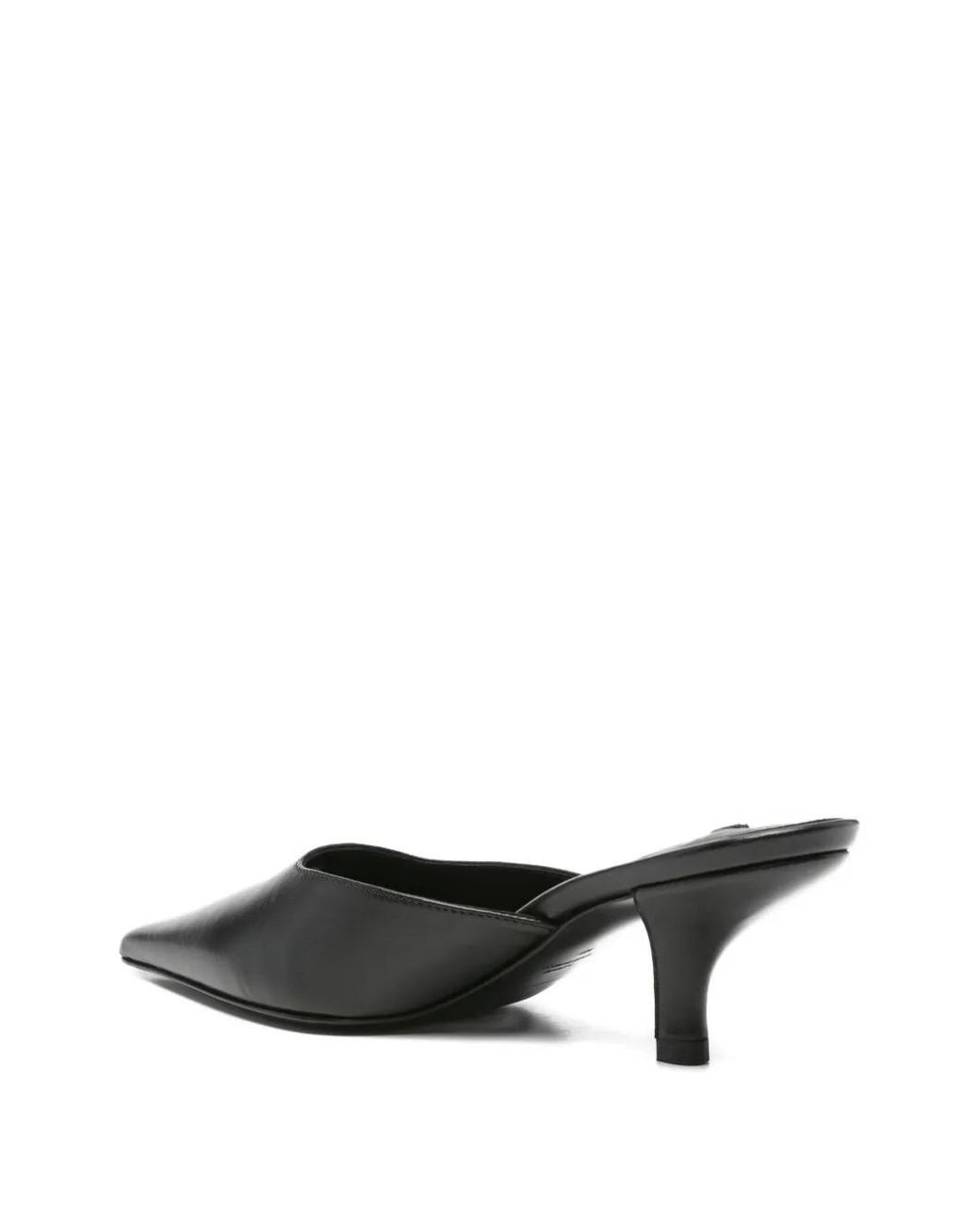 Totême Black Sharp Nappa Mules