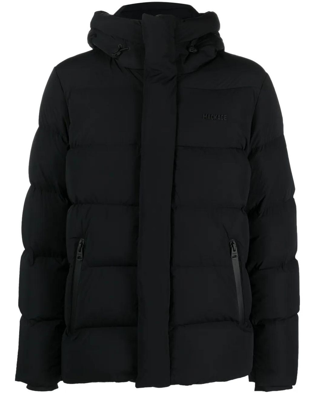 Mackage Black Logo-Debossed Padded Jacket for men