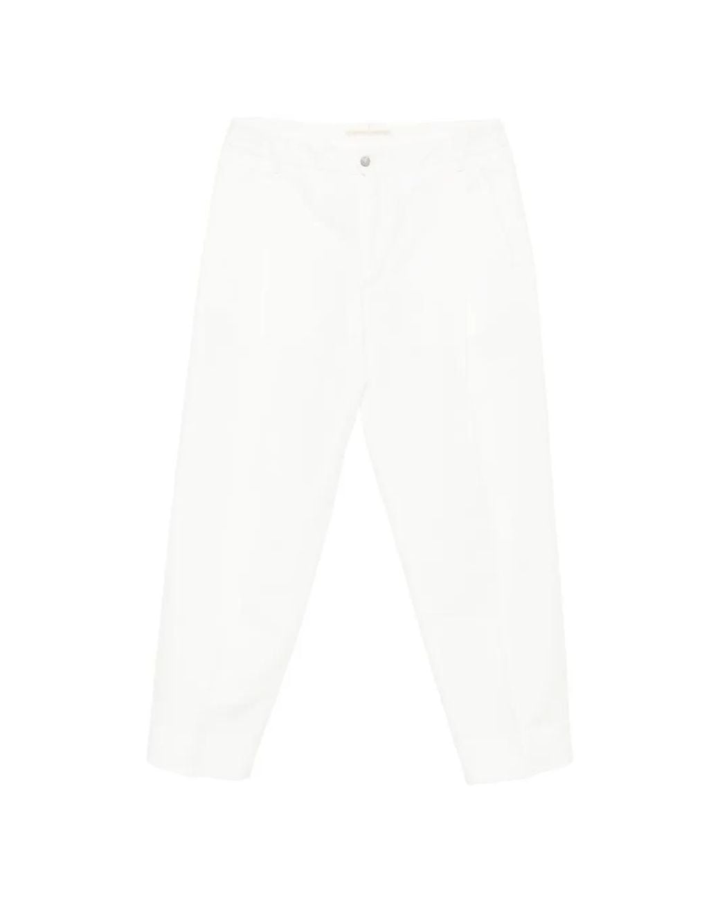 Briglia 1949 White Pleated Trousers for men