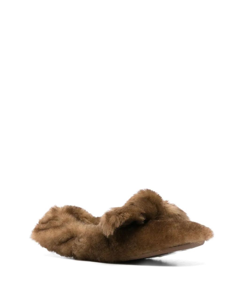 Zimmermann Brown Shearling Ballet Flats