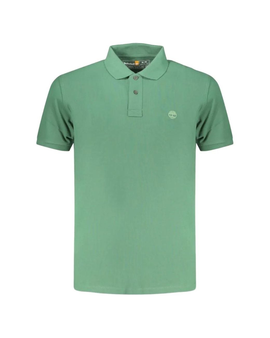 Timberland Green Logo-Embroidered Cotton Polo Shirt for men