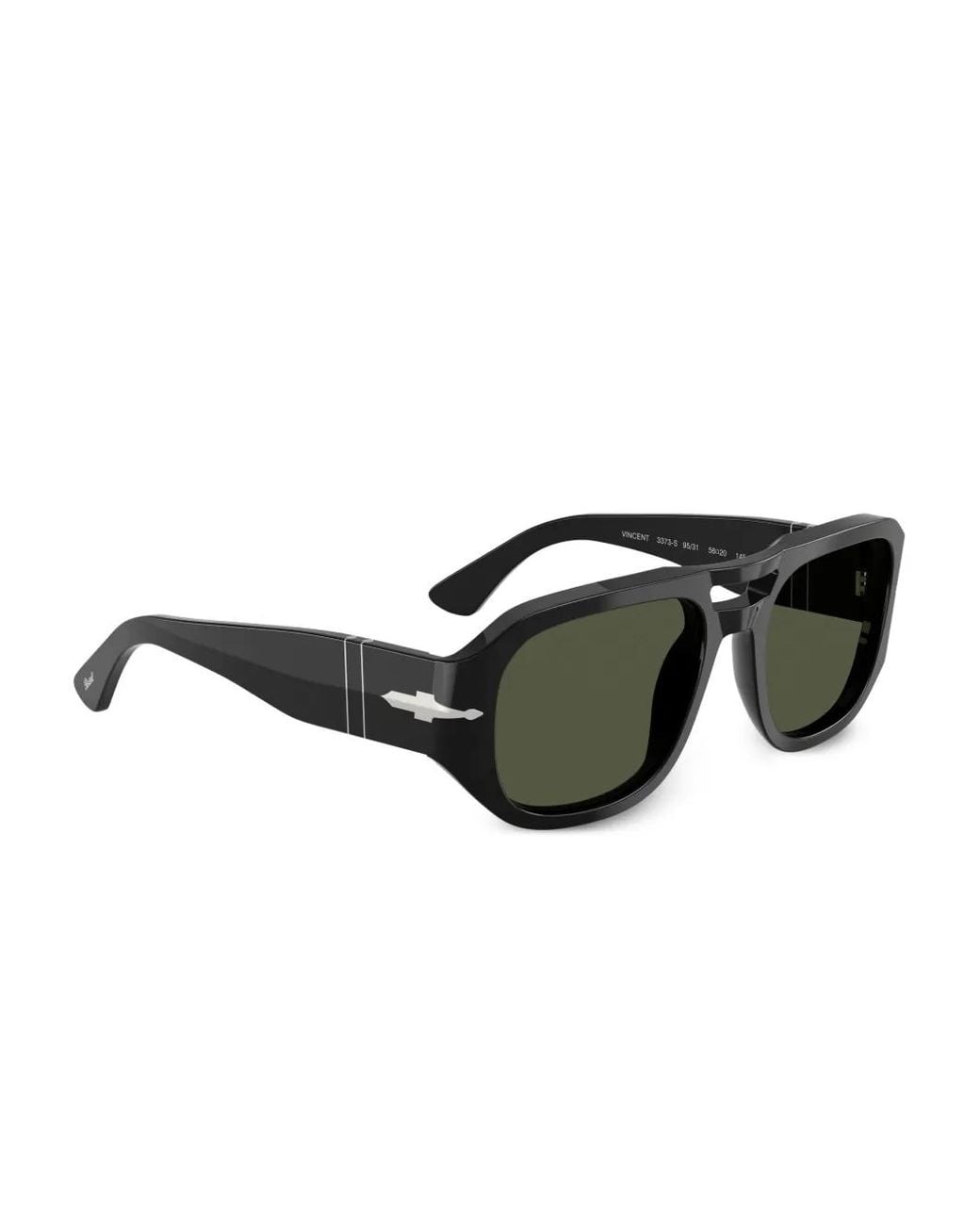 Persol Green Rectangle-Frame Sunglasses