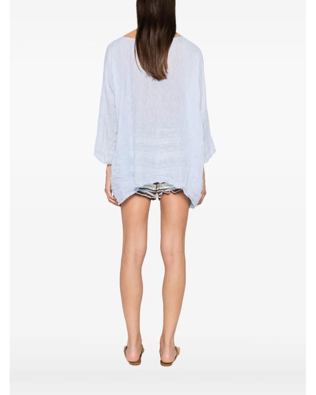 Daniela Gregis White Blouse À Encolure Bateau