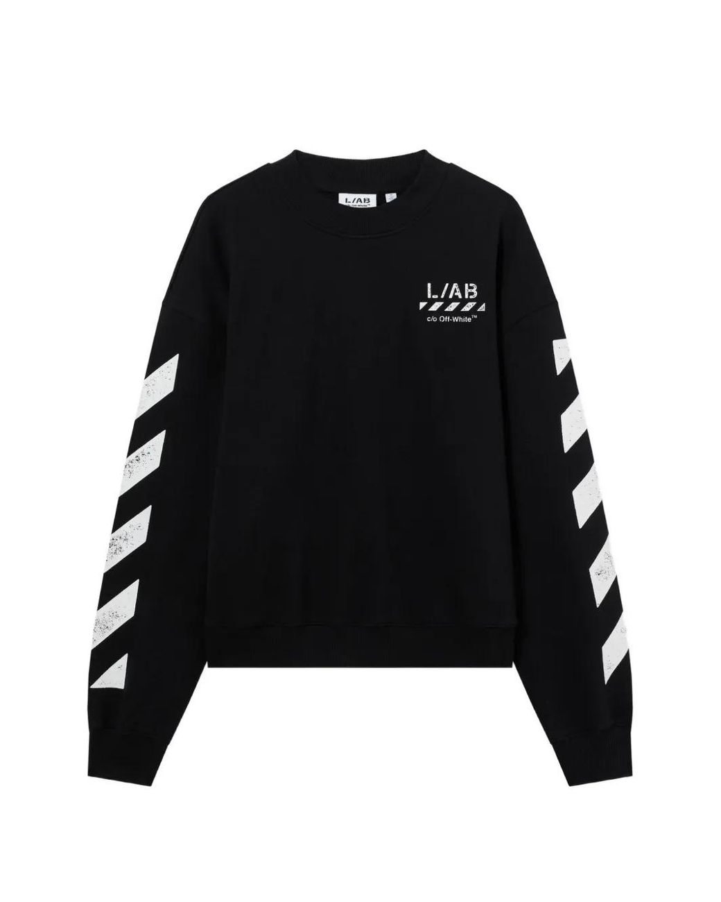 LAB C.O. OFF WHITE Black Pull À Logo Imprimé Diagonal for men