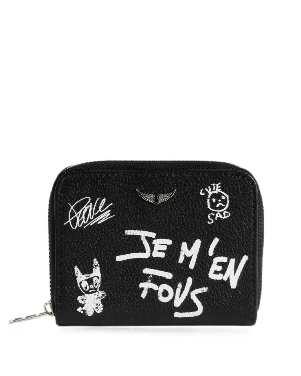Zadig & Voltaire Black Mini Zv Arty Tag