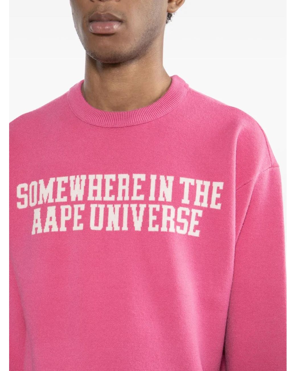 Aape By A Bathing Ape Pink Logo-Printed Sweatshirt for men