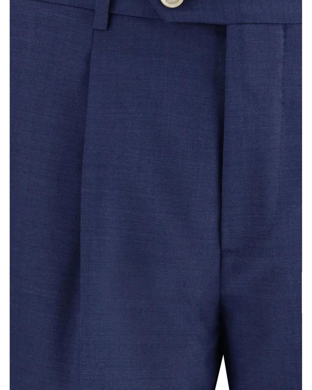 Brunello Cucinelli Blue Single-Breasted Suit for men