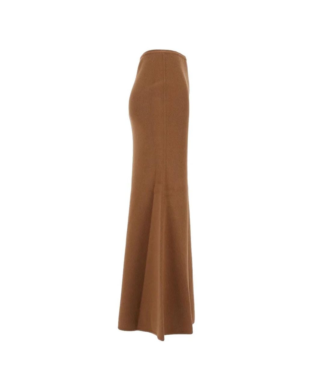 Max Mara Brown Wool And Cashmere Yarn Skirt