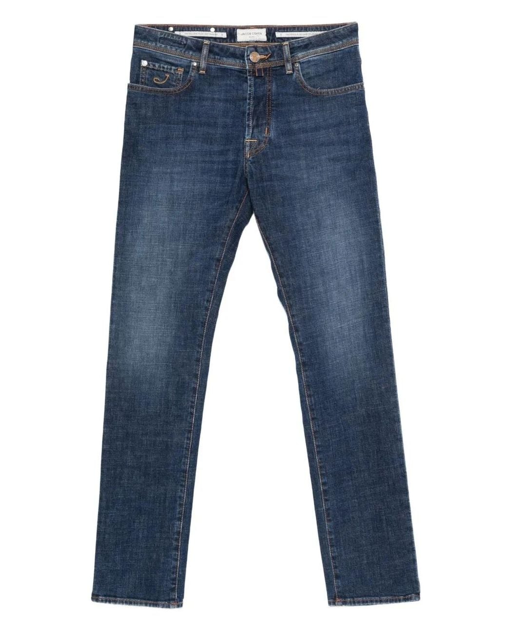 Jacob Cohen Blue Faded-Wash Jeans for men