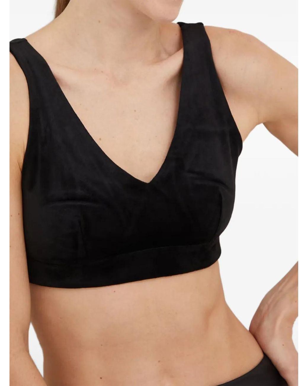 DKNY Black V-Neck Sport Bra