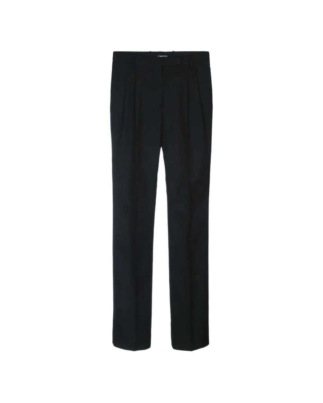 Tom Ford Black Pleated Tailored Trousers