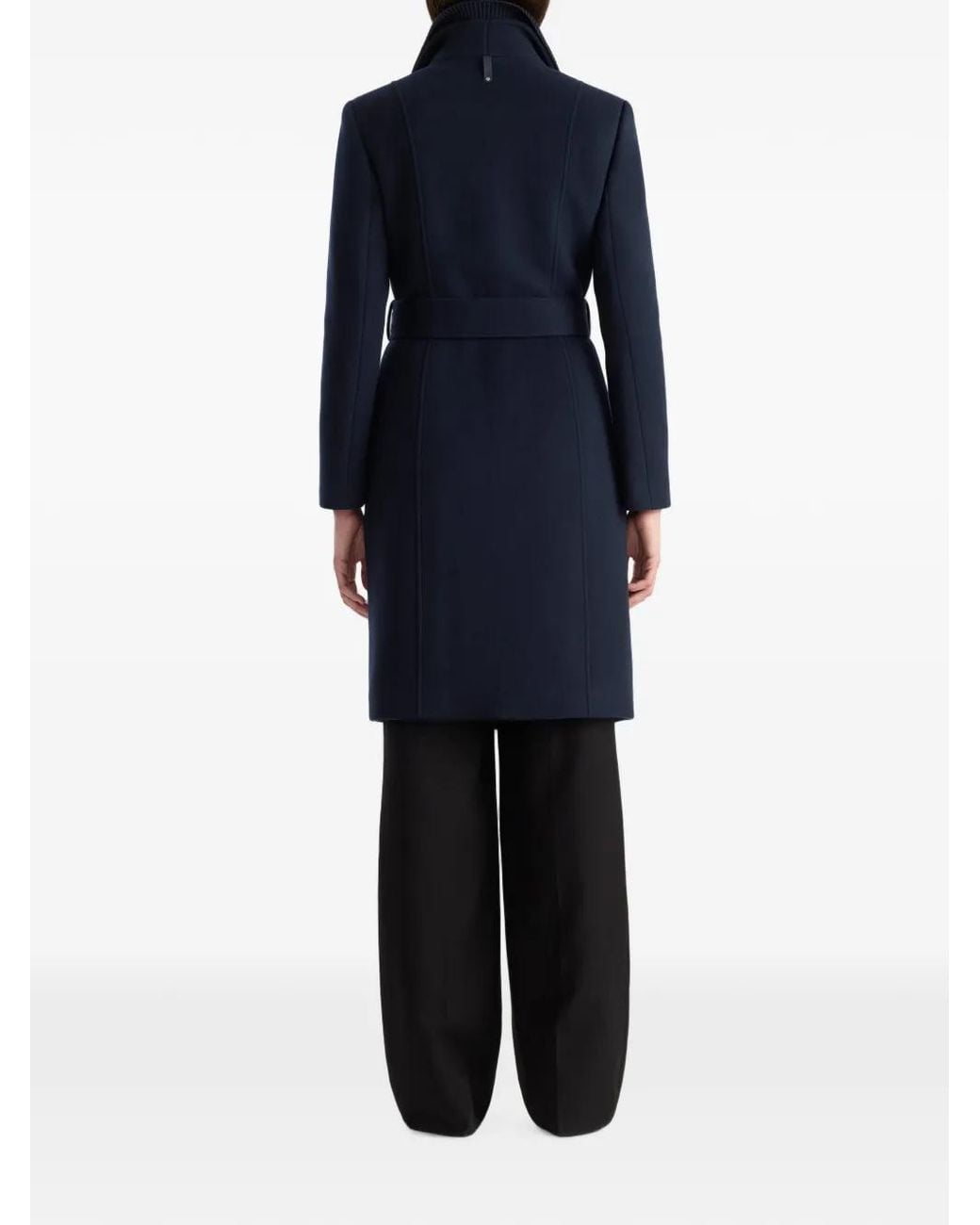 Mackage Blue Norita-Zz Belted Wool Coat