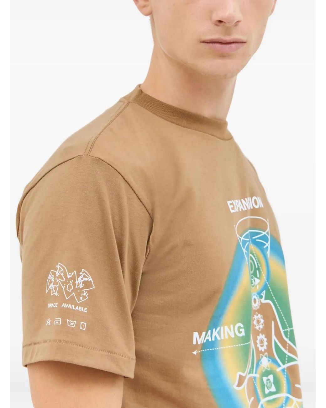 Space Available Blue Making Space Graphic-Print Crew-Neck T-Shirt for men