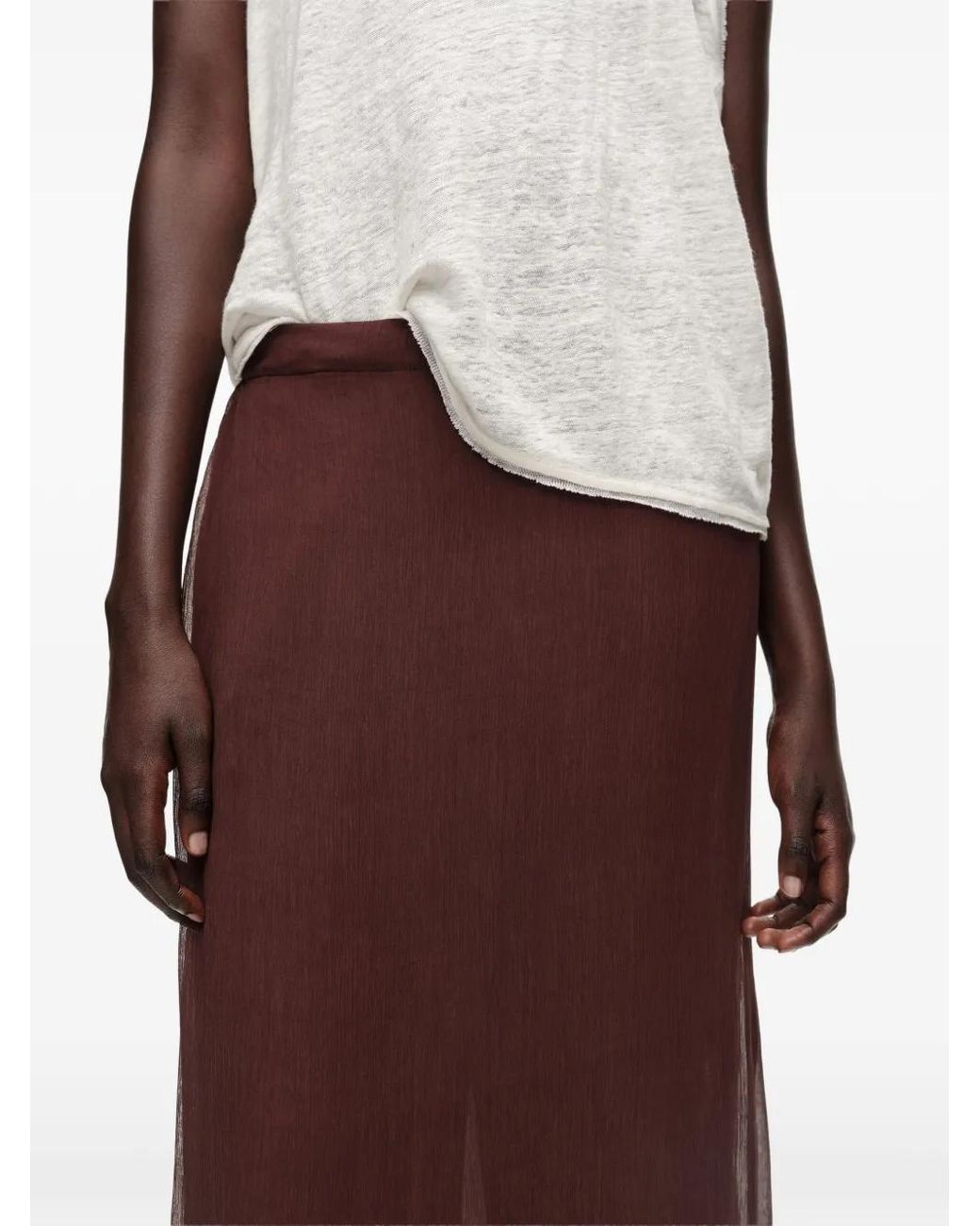 Bimba Y Lola Brown Textured Skort