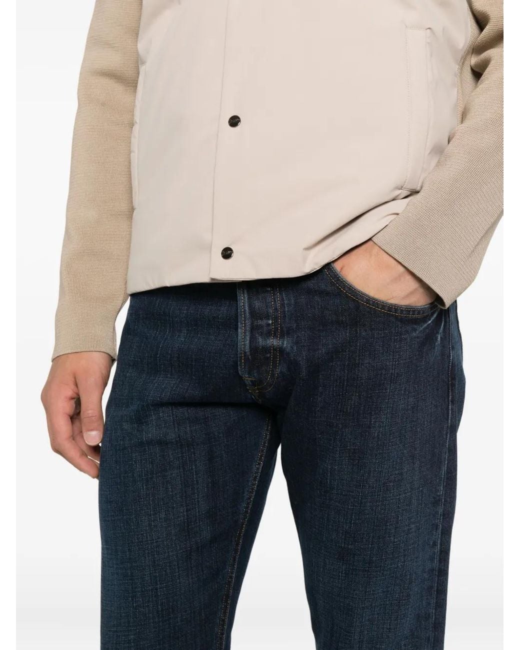 Dondup Blue Buttoned Jeans for men