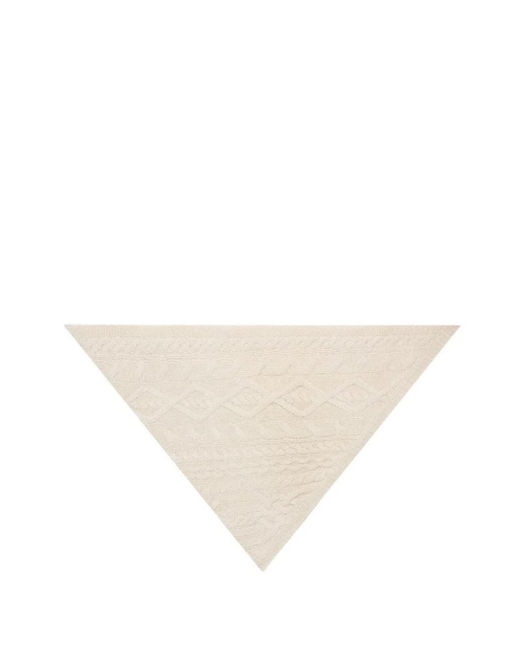Bompard Natural Cable-Knit Triangle Scarf