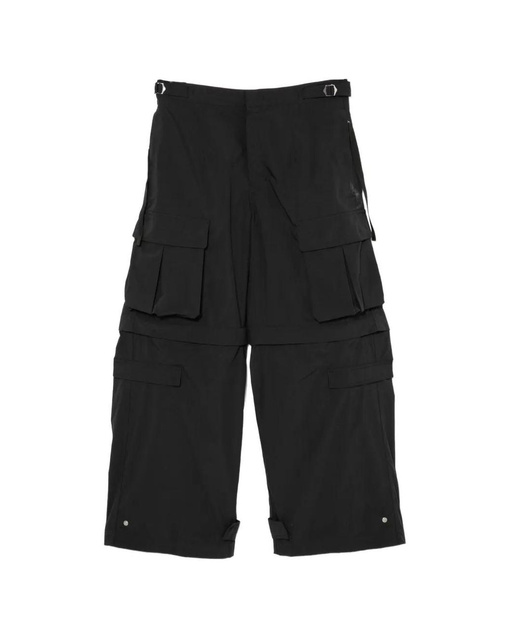 Toga Black Weather-Cloth Trousers for men