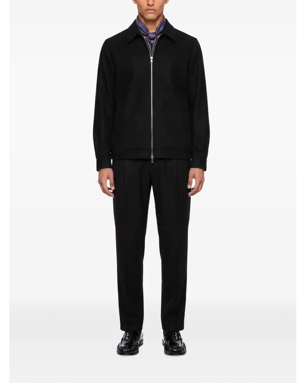 Briglia 1949 Black Zip-Up Collared Jacket for men