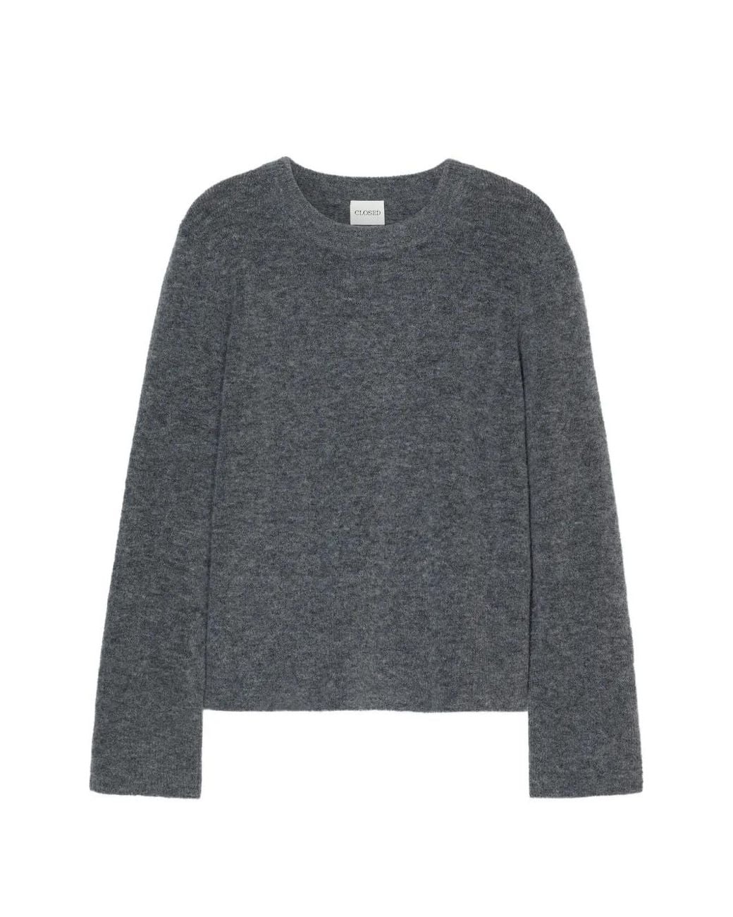 Closed Gray Pullover Mit Rundem Ausschnitt