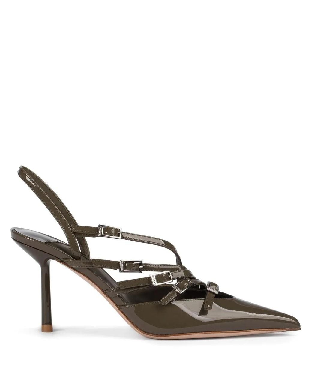 Le Silla Green 80Mm Scarlet Slingback Pumps