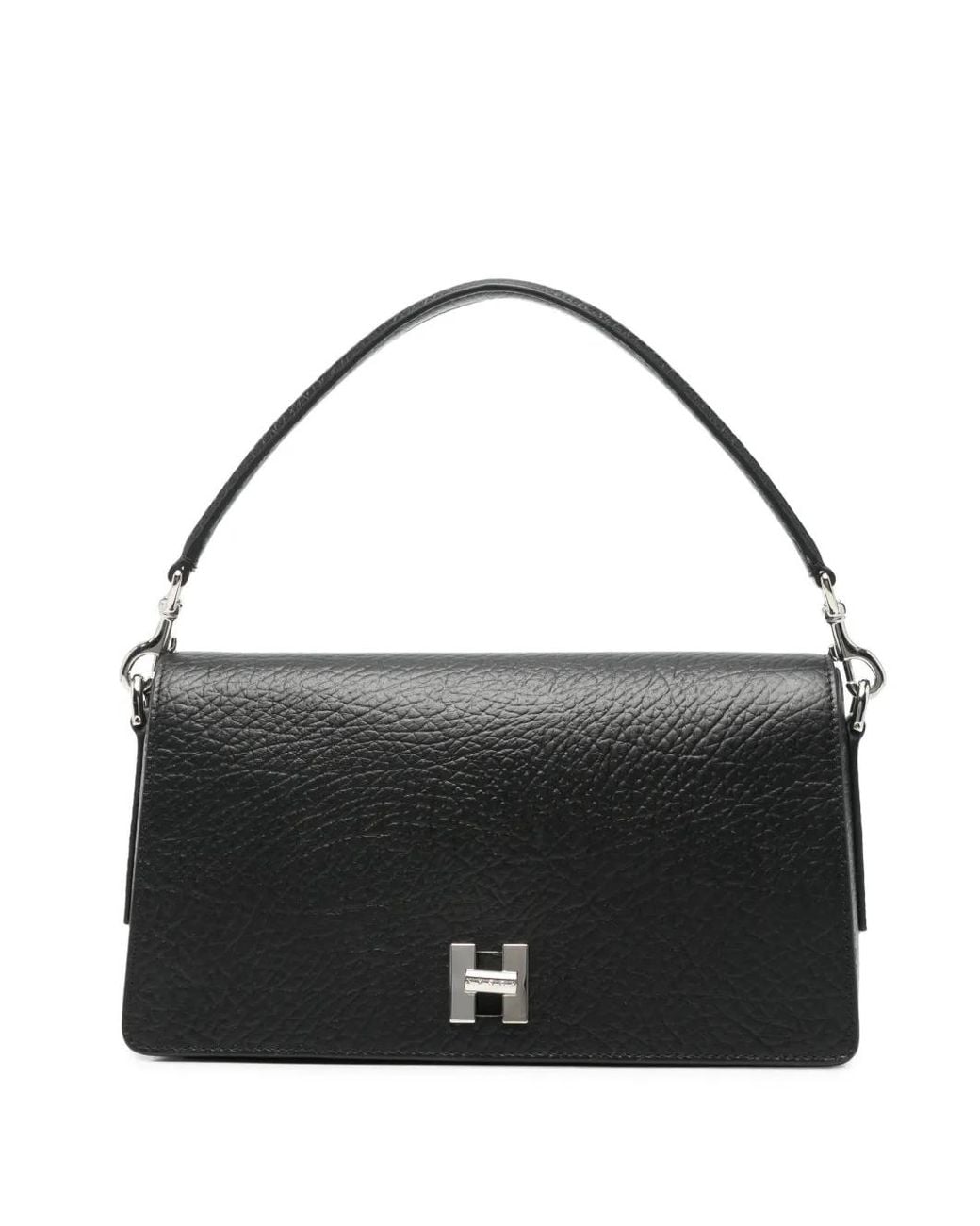 Hogan Black Hturn Flap Bag