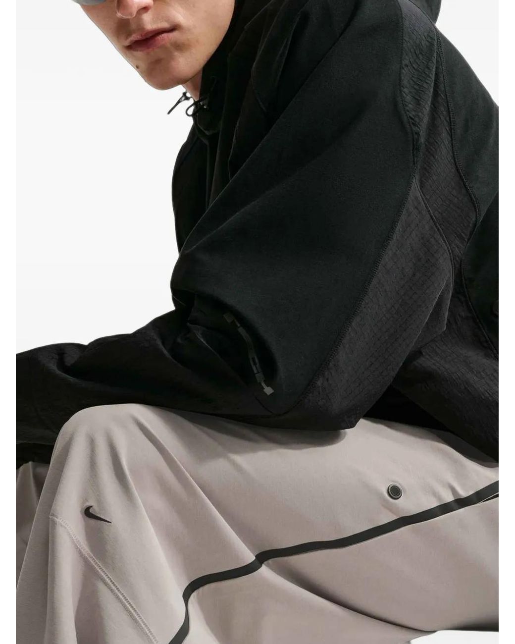 Nike Gray Dri-Fit Drawstring Track Pants for men