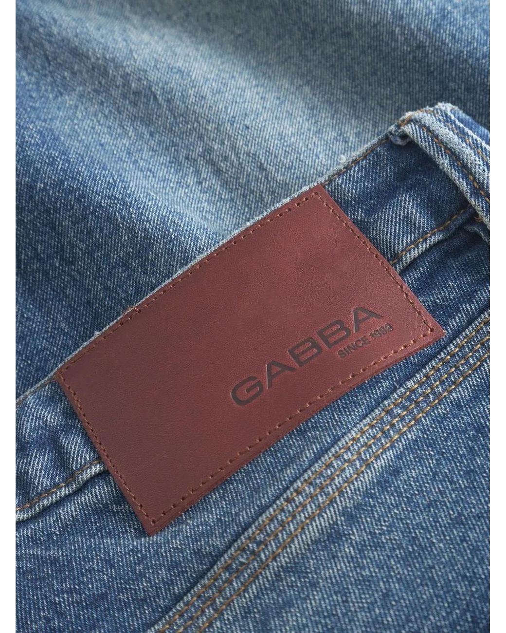 Gabba Blue Distressed Denim Jeans for men