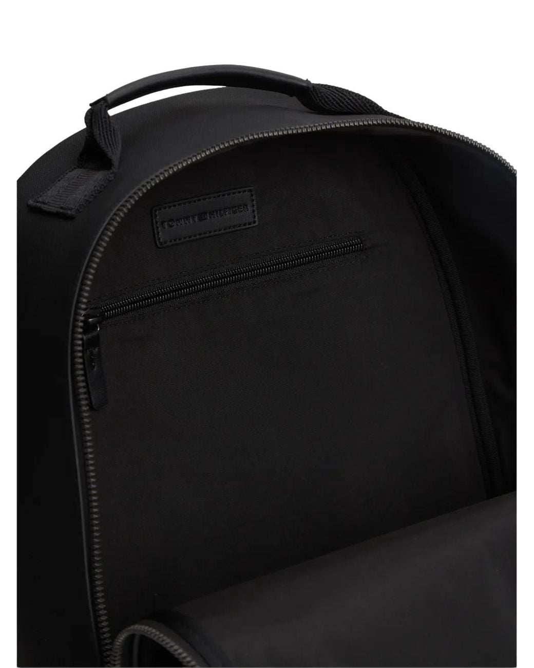 Tommy Hilfiger Black Logo-Patch Backpack for men