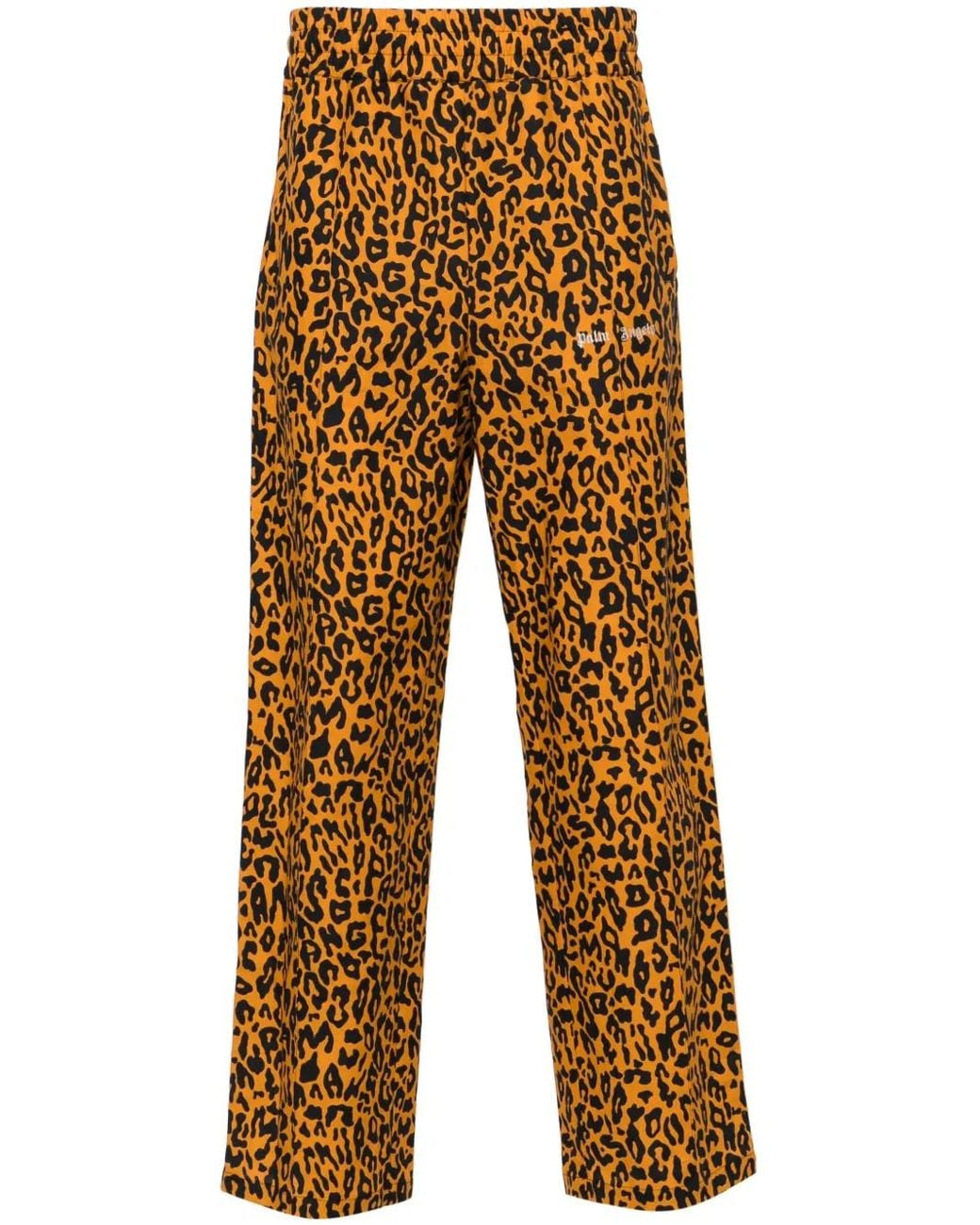 Palm Angels Orange Pantalon De Jogging À Imprimé Guépard for men